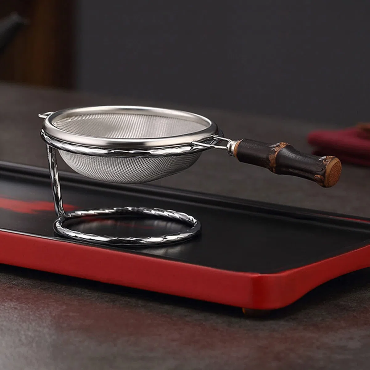 Colador de metal para té, café, filtro de malla fina, pantalla de acero inoxidable con asa, herramienta de cocina, colador de taza de metal con asa, tetera, especias sueltas, utensilio de