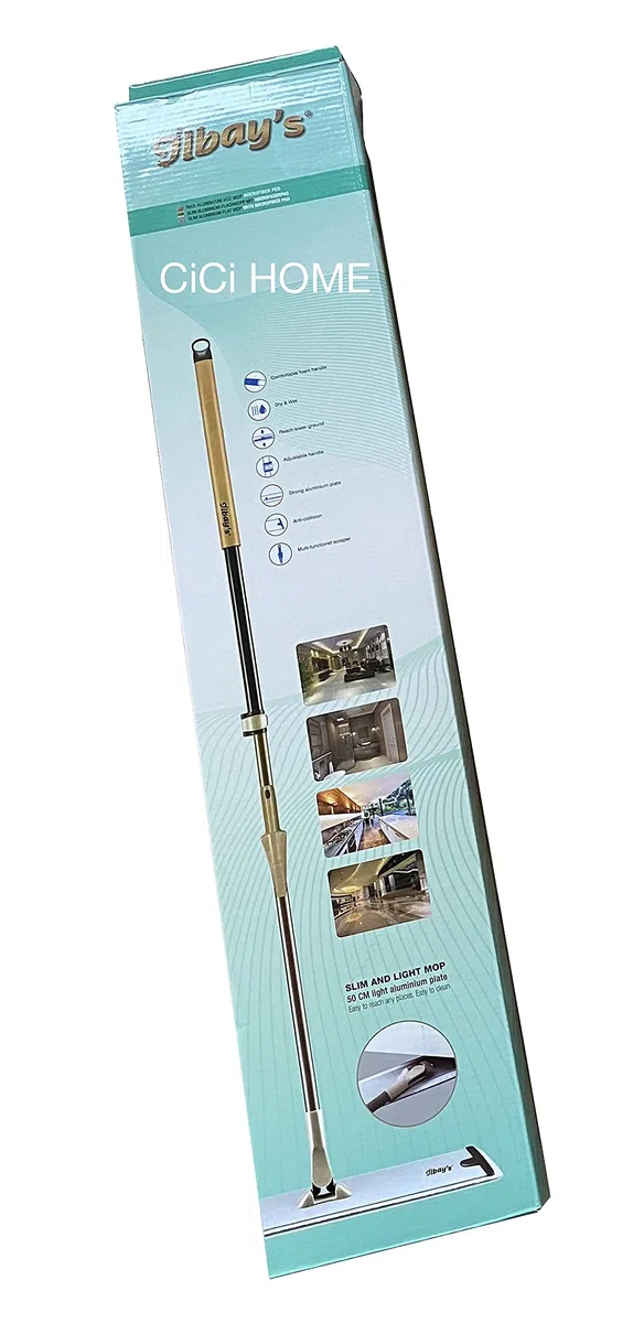 ilbay's Juego de fregona de aluminio de 60 cm y paño de microfibra.