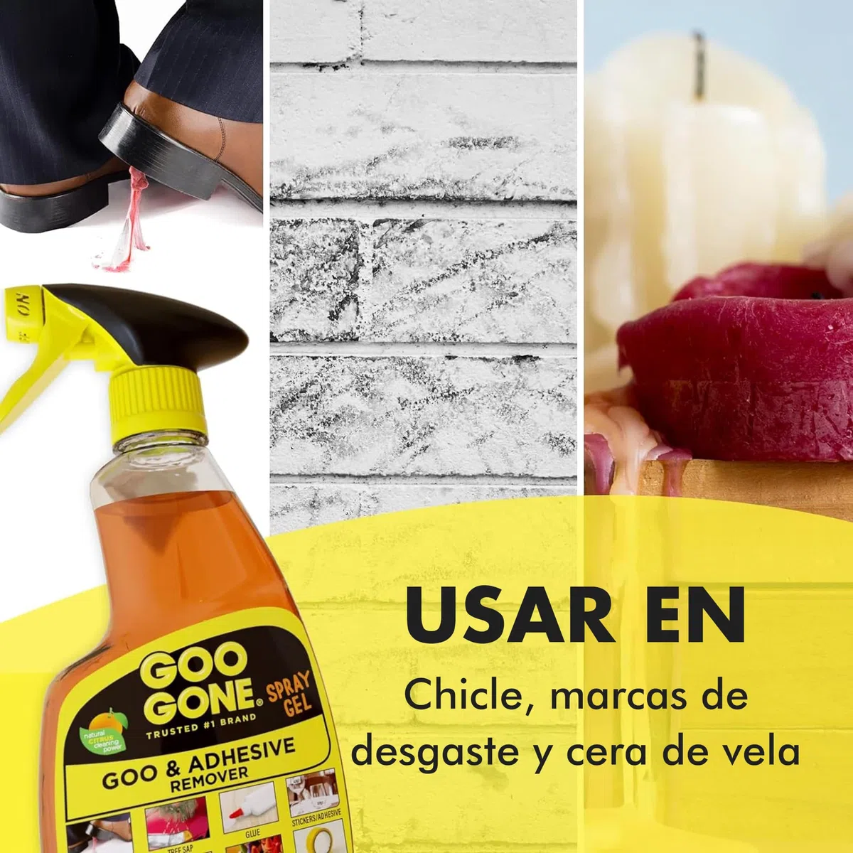Goo Gone - Gel quitaadhesivos en aerosol - Pack de 2 y quitaadhesivos