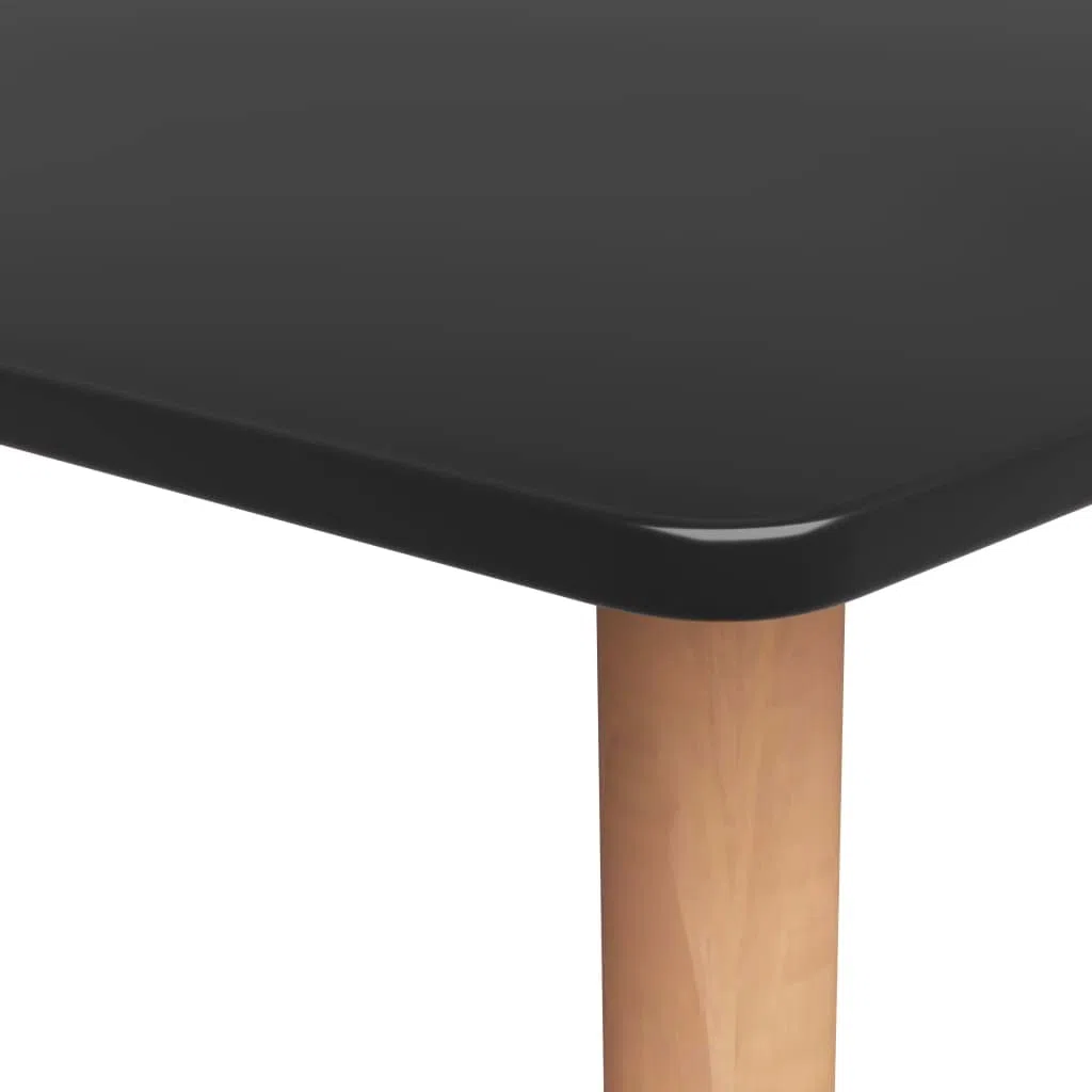 Juego de 7 piezas de bar en blanco y negro con mesa de tablero de fibra de densidad media y patas de metal y taburete de bar con respaldo para instalaciones modernas