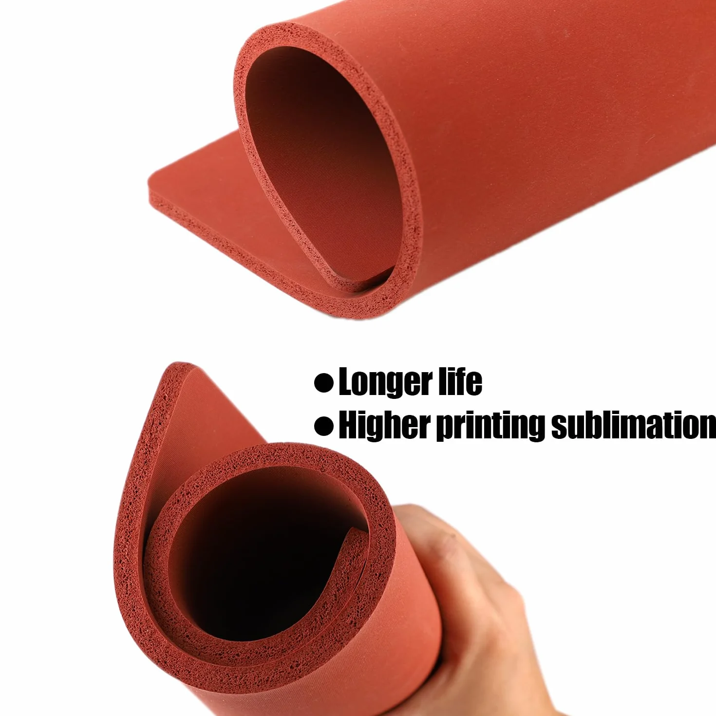 Almohadilla de Prensa de Calor 38x38cm, Resistente al Calor Estera de Prensa de Calor 0,8cm de Grosor Doble Cara Ignífuga Heat Press Mat para Planchar Manualidades y Transferencia Aislamiento