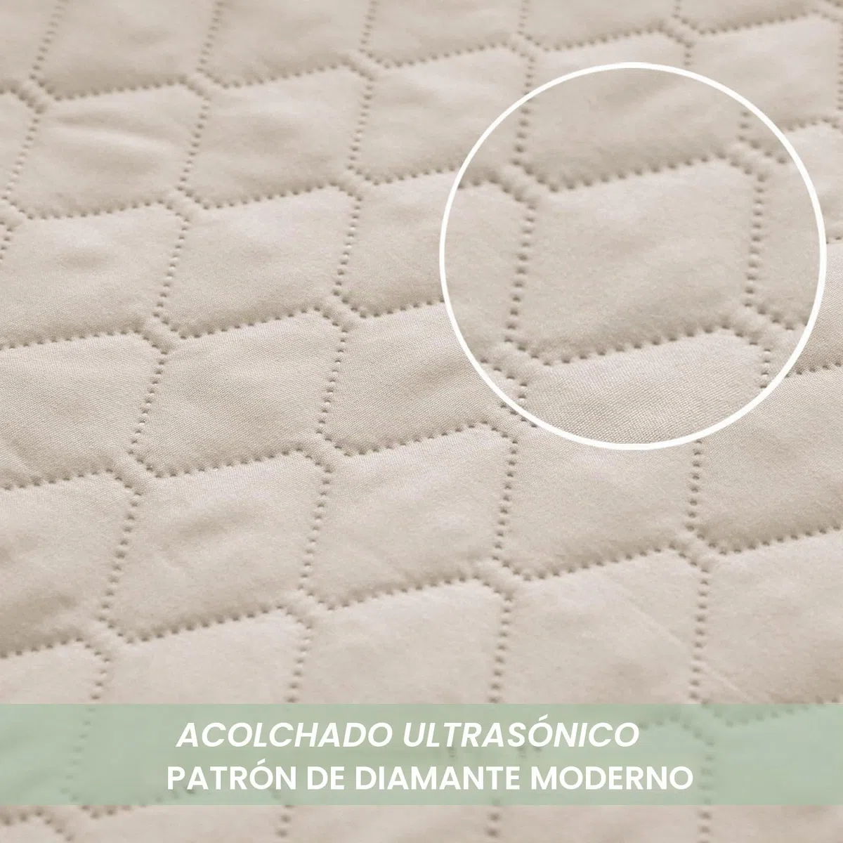 Exclusivo Mezcla Colcha Boutí - Cubrecama para Cama 135/150 (220x240 cm), con 2 Fundas de Almohada 50x65 cm, Reversible, Ligero y Suave, Todas Las Estaciones, Beige