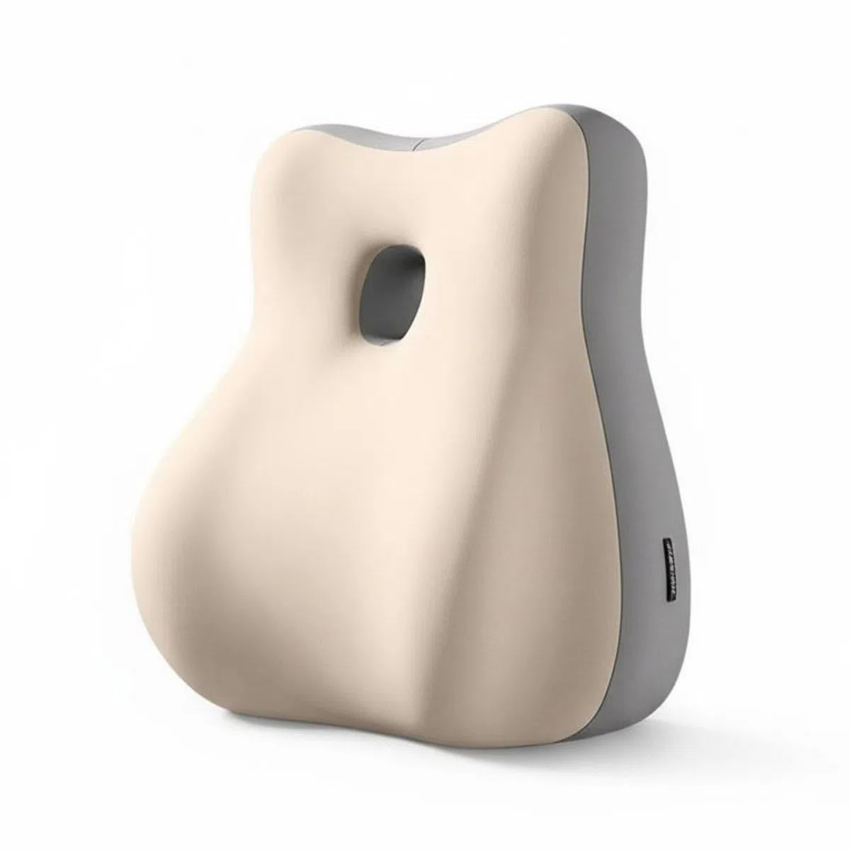 Almohada de Pareja Cojín para Espalda Ergonómica Espuma Funda Extraíble Disminuye Molestias Lumbares Adecuada para Lectura en Cama Relajación en Sofá Íntimas Trabajo Sedente, Beige+Gris