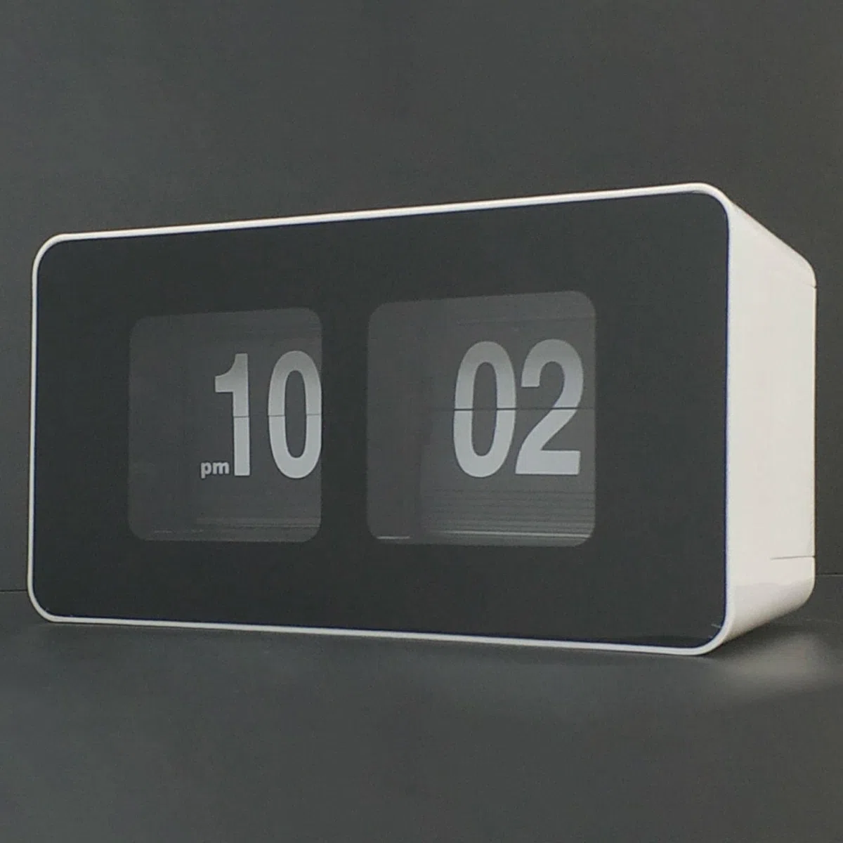 Reloj de Escritorio con Tapa Automática, Digital, Funciona con s, para Archivos de Mesa, Relojes de Página, Sin, Barrido Silencioso para Do, Blanco, Individual