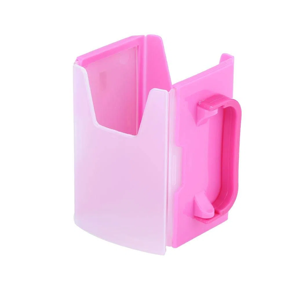 Zerodis Soporte para leche para bebés, soporte de bebida universal de plástico ajustable a prueba de derrames para Caja de jugo Caja de leche(Red)
