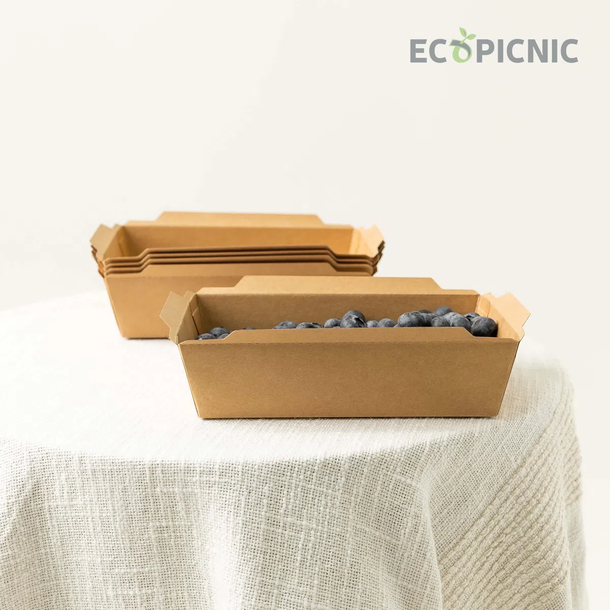 Lunchbox de Papel Kraft con Tapa 200 unidades 1600 ml | Cajas desechables de cartón kraft para comida, ideal para ensaladas, sándwiches, postres y comida para llevar