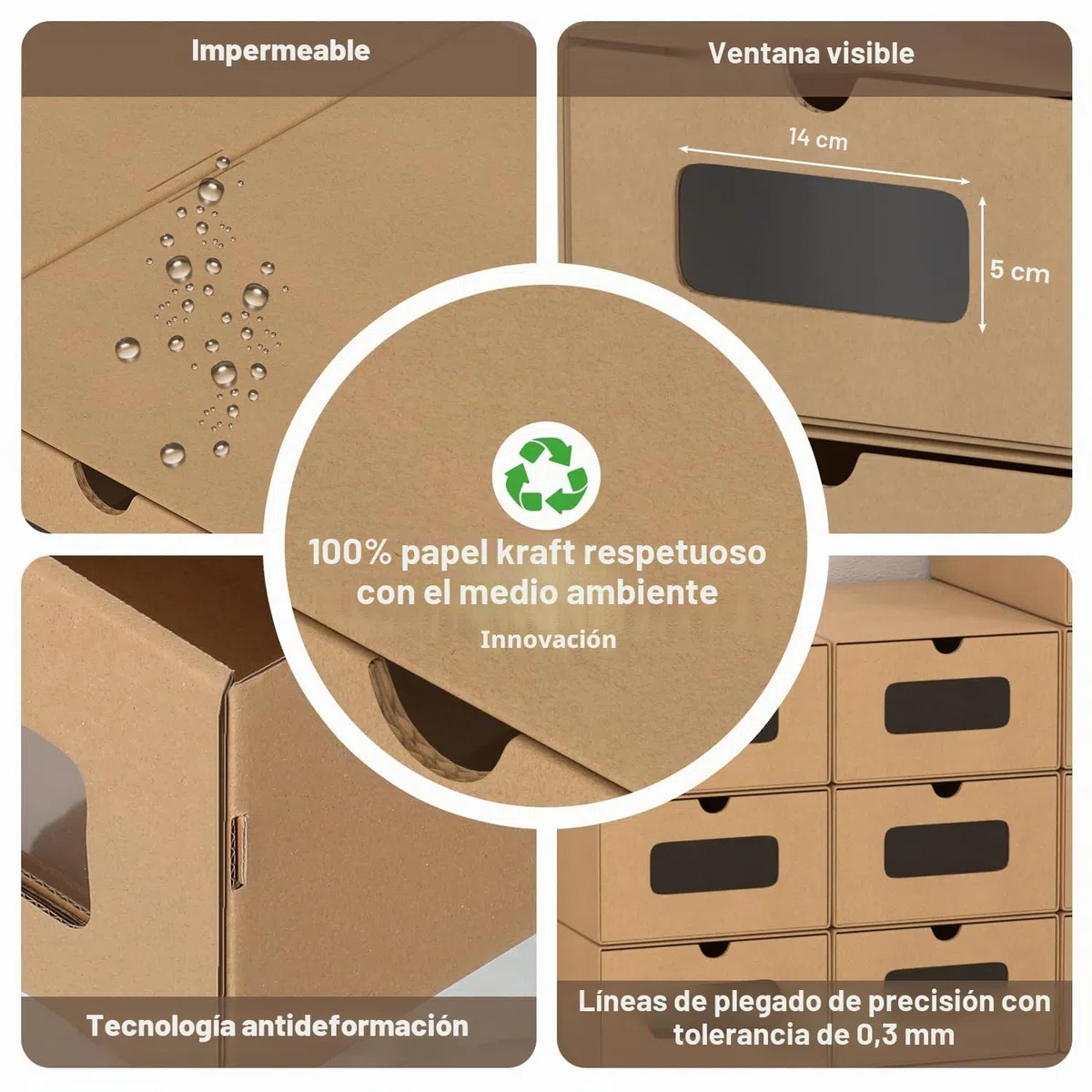 Cajas de almacenamiento con ventana y cajón, juego de 10 unidades, 33 x 30 x 35 cm, cajas apilables para zapatos de cartón, caja de zapatos, caja de juguetes, almacenamiento para accesorios