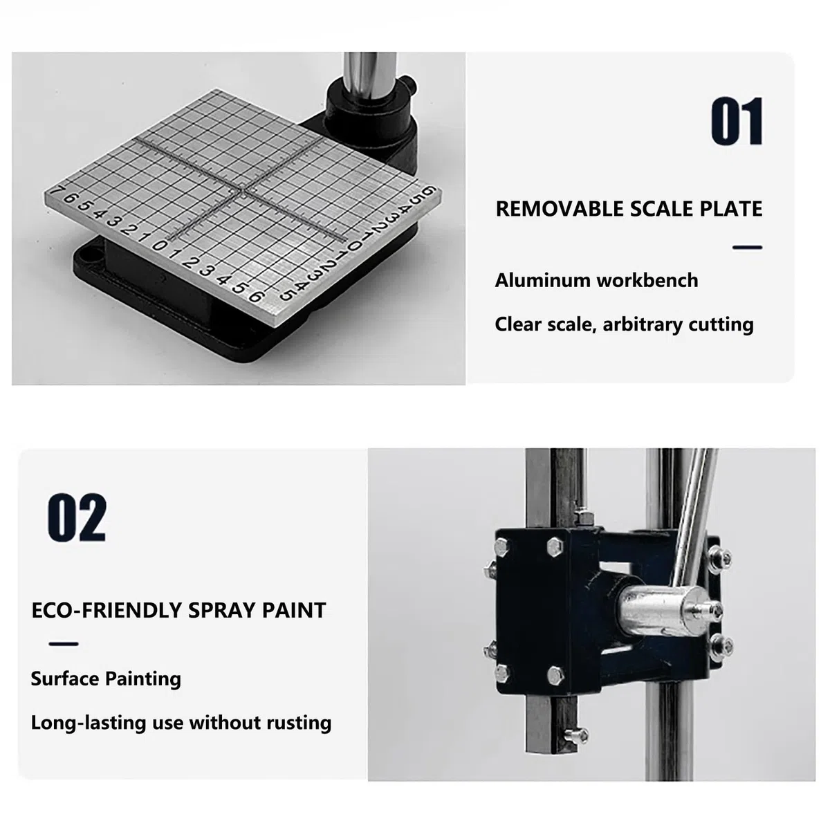 Prensa Metal, 350lb Capacidad Presión, Punzonadora Manual para Cuero,Herramienta perforación para artesanías Cuero DIY, con Placa Aluminio, con Herramienta Punzonado(Size:Package 2)