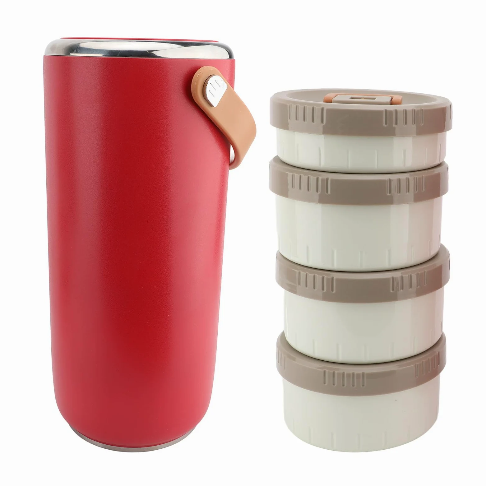 Naroote Tarro de Comida Aislado Al Vacío, Lonchera a Prueba de Fugas Sellada de Boca Ancha de Acero Inoxidable de 3,4 L, Contenedor de Comida Caliente Portátil para el Picnic de la Escuela de