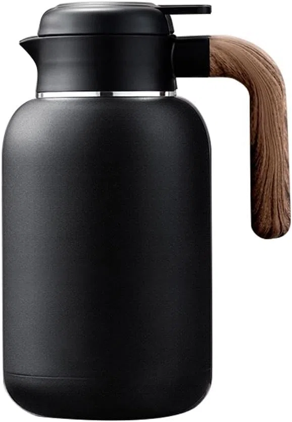 Jarra de café aislada, olla de acero inoxidable al vacío para bebidas calientes, diseño a prueba de fugas, ideal para café, té y leche, capacidad de 1,6 L