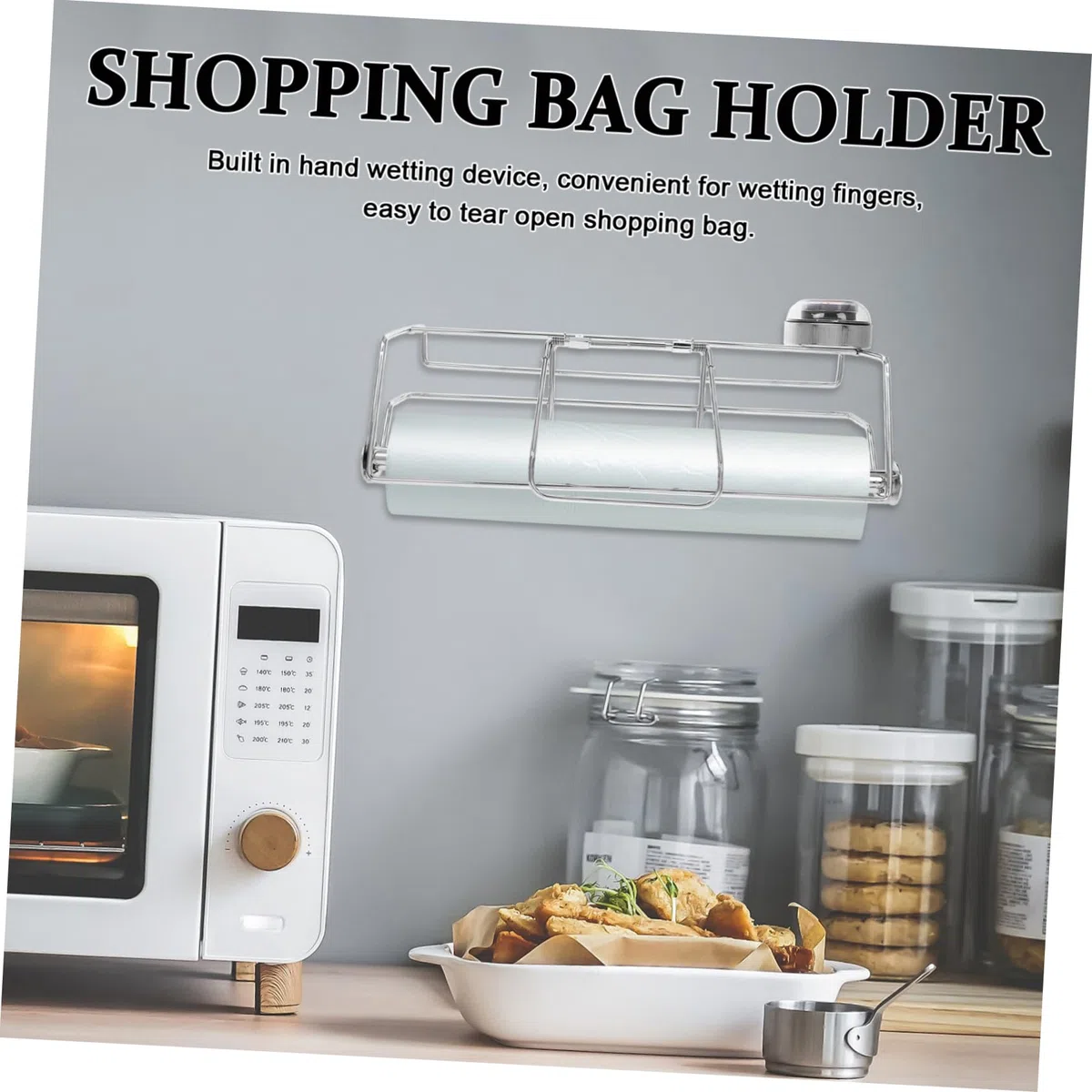 Dispensador De Bolsas De Acero Inoxidable Soporte Para Bolsas De Rollo De Supermercado Organizador De De Compras Reutilizables Para Uso Cocina Para Almacenamiento De Alimentos