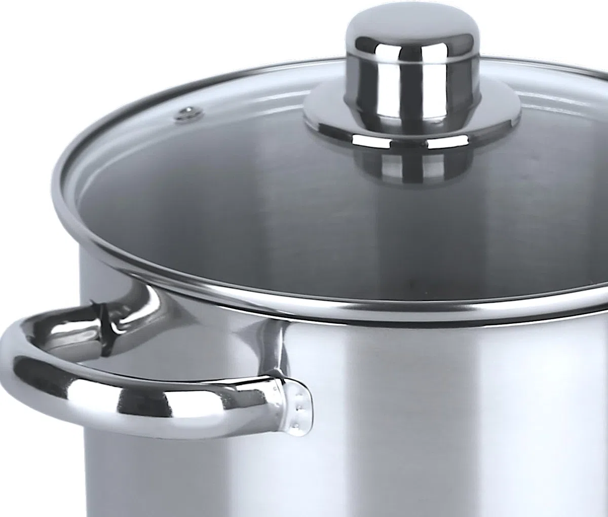 aro Olla Multiusos, con Tapa, Acero Inoxidable, Ø 24 cm, Plata, 9 L