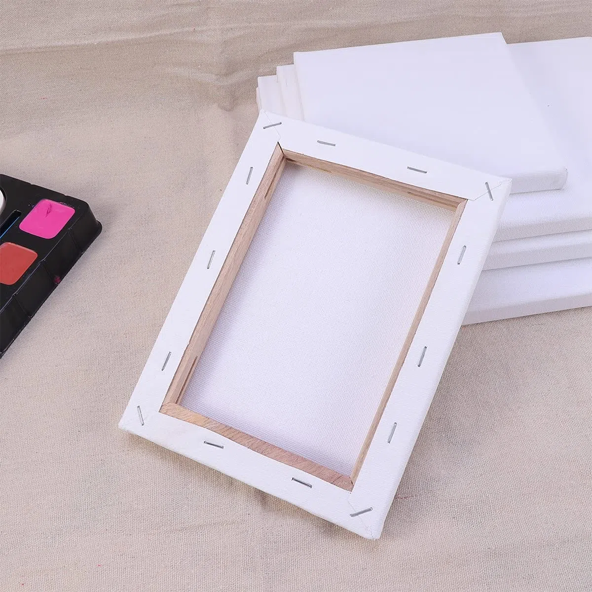 Tela De Lienzo Lienzo Enrollada 1 0PCS Pintura al óleo Lienzo Pintura de Madera Marco algodón Blanco Estirado Lienzo Marco Dibujo Pintura Bricolaje Artista estirado Lienzo 793