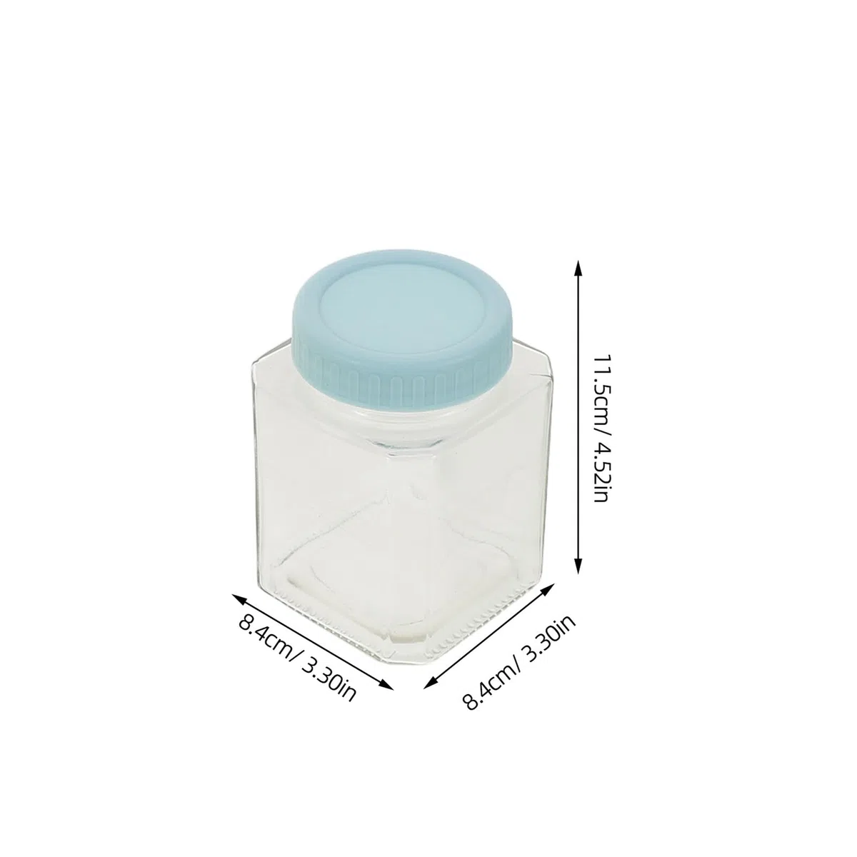Cabilock 4piezas Contenedor de Almacenamiento Sellado Cuadrado de Vidrio Transparente Recipientes Herméticos para Alimentos para Almacenar Té Harina Azúcar y Dulces la Cocina