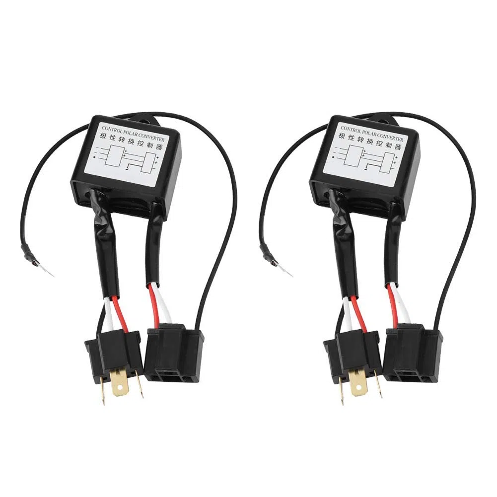 Tyenaza Convertidor De Polaridad H4, 2 Uds. Convertidor Negativo De Aleación LED, Adaptador De Arnés De Interruptor Negativo, Polaridad Invertida