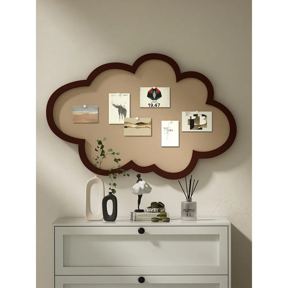Tablero de anuncios de fieltro alternativo de nube autoadhesiva, tablero de fieltro para oficina en casa, panel de visualización de pared para fotos, notas y mensajes (rosa, 50 x 80 cm)