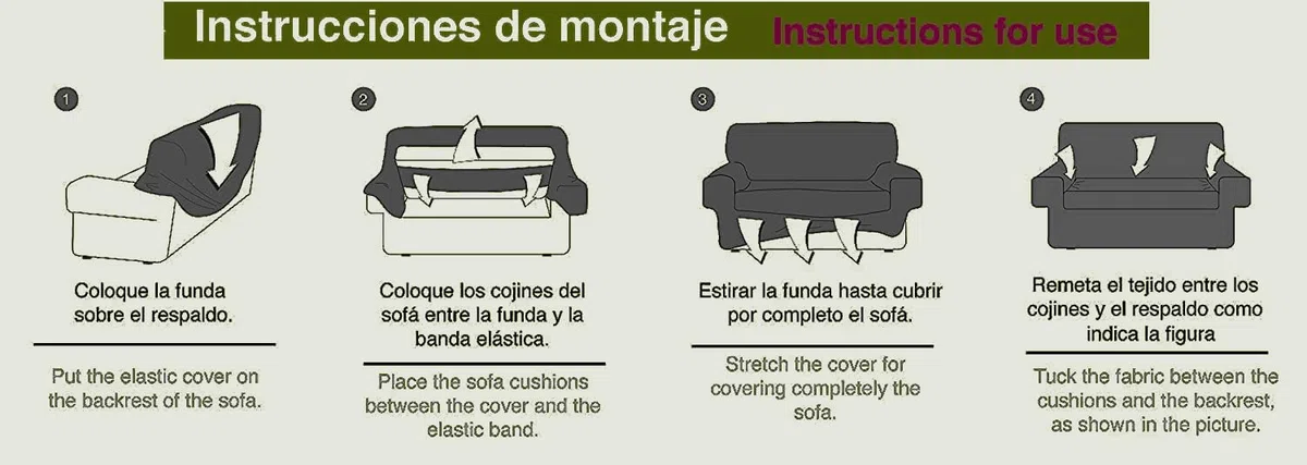 Estoralis Berta | Funda Sillon de Diseño Moderno | Tejido Elastico Lino | para Sillon Orejero (de 70 a 110 cm.) | Maxima Adaptabilidad a Todo Tipo de sillones