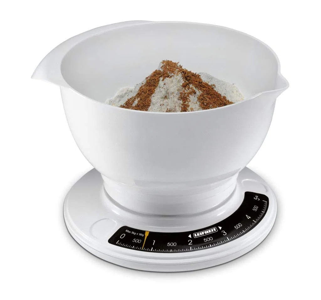 Leifheit 03172 analógica Escala de la Cocina con un tazón Grande