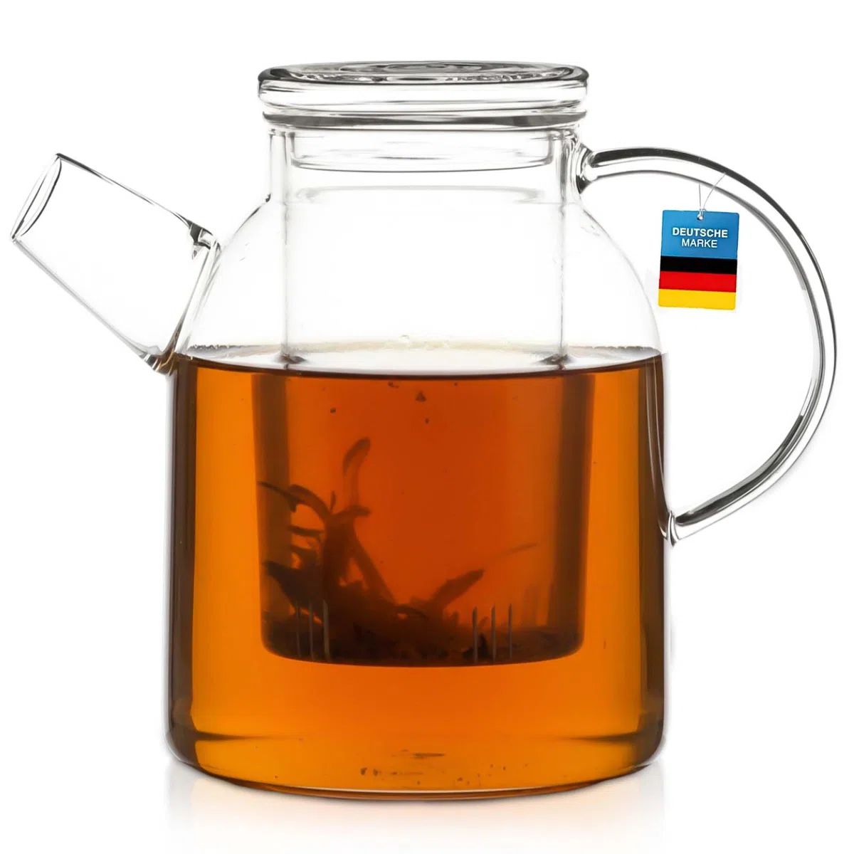 Tetera con filtro de té y colador de té Jarra con filtro de vidrio de Dimono (1500 ml)