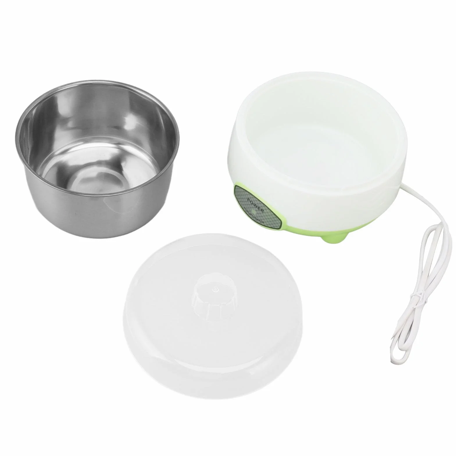 Máquina para Hacer Yogur, Máquina para Hacer Yogur Griego de 15 W, Puede Hacer Yogur, Natto, Vino de Arroz, Contenedor de Acero Inoxidable, Máquina para Hacer Yogur para (Enchufe