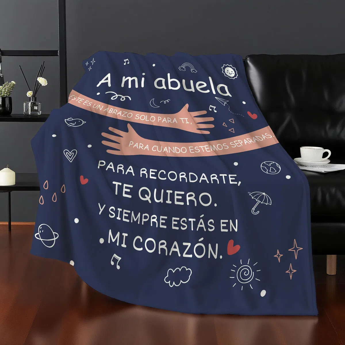 Amorea A mi Mujer Este es un Abrazo Solo para ti Manta para Esposa Manta para abrazar Cumpleaños San Valentín (Mujer-a)