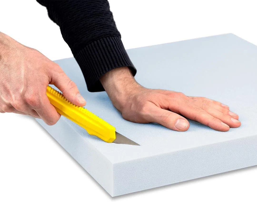 HOGAR24 ES - Plancha de Espuma Poliuretano Multiusos - Medida: 50 x 100 x 5 cm de Grosor - Dureza Media - Densidad 25 KG/m3