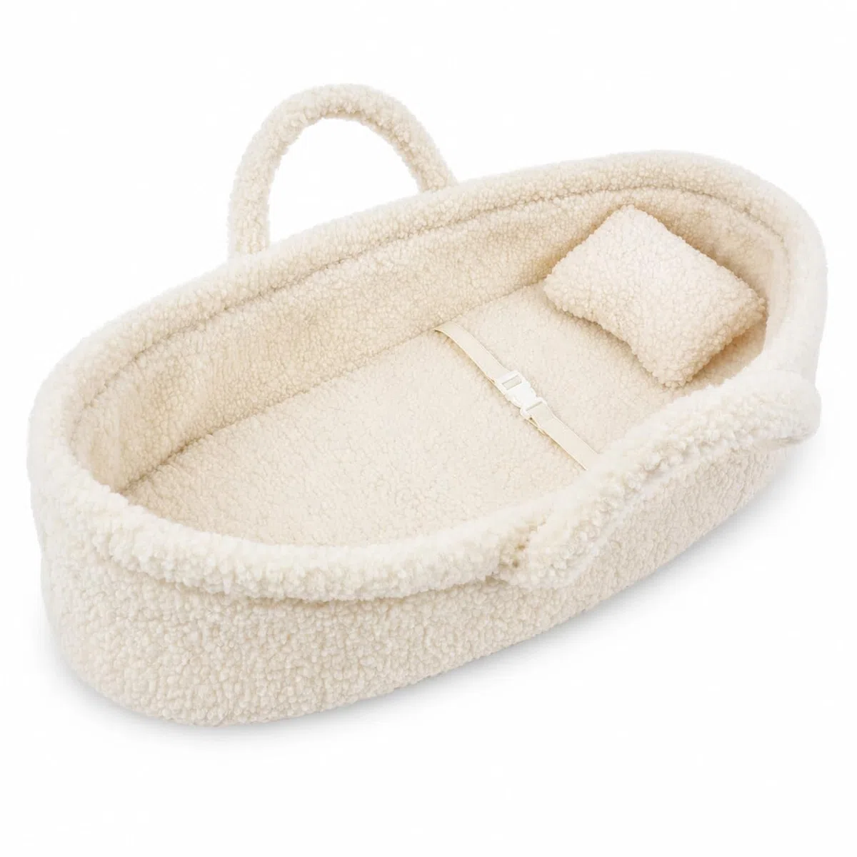 Cozy Dream Moisés para Muñeca - Portador Portátil para Muñeca de Bebé - Se Adapta a Muñecas American Girl u Osos de Peluche de hasta 18"(46cm) - Blanco