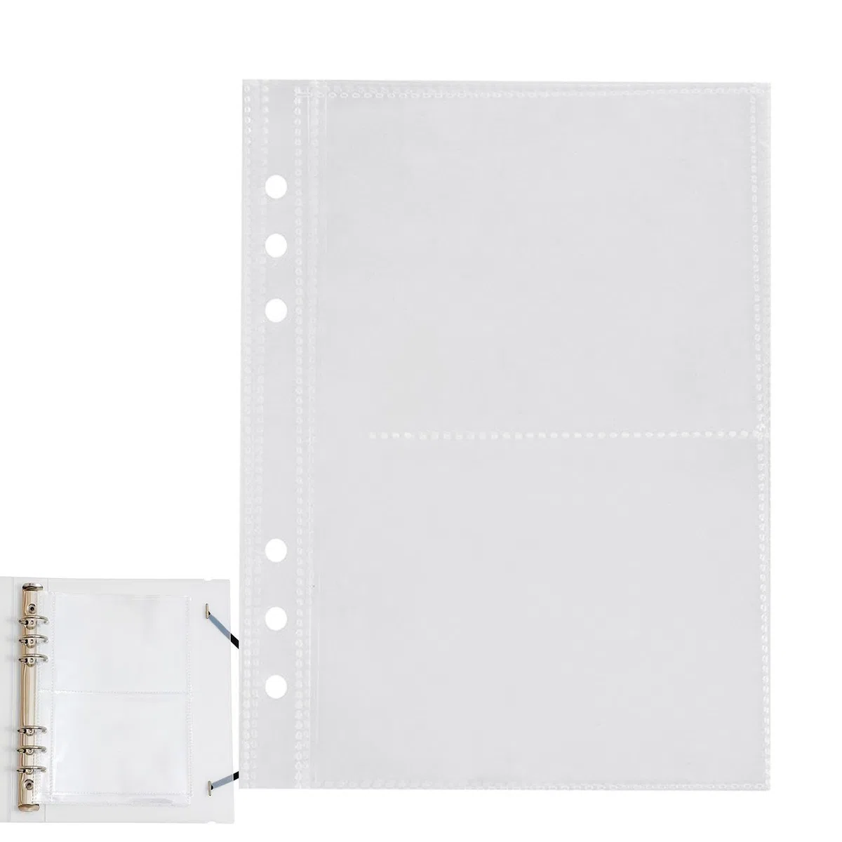 pologmase Álbum de fotos con encuadernación - Fundas para tarjetas fotográficas A5 , fundas ajustables para tarjetas fotográficas, álbum de fotos para estudiantes, postales, imágenes