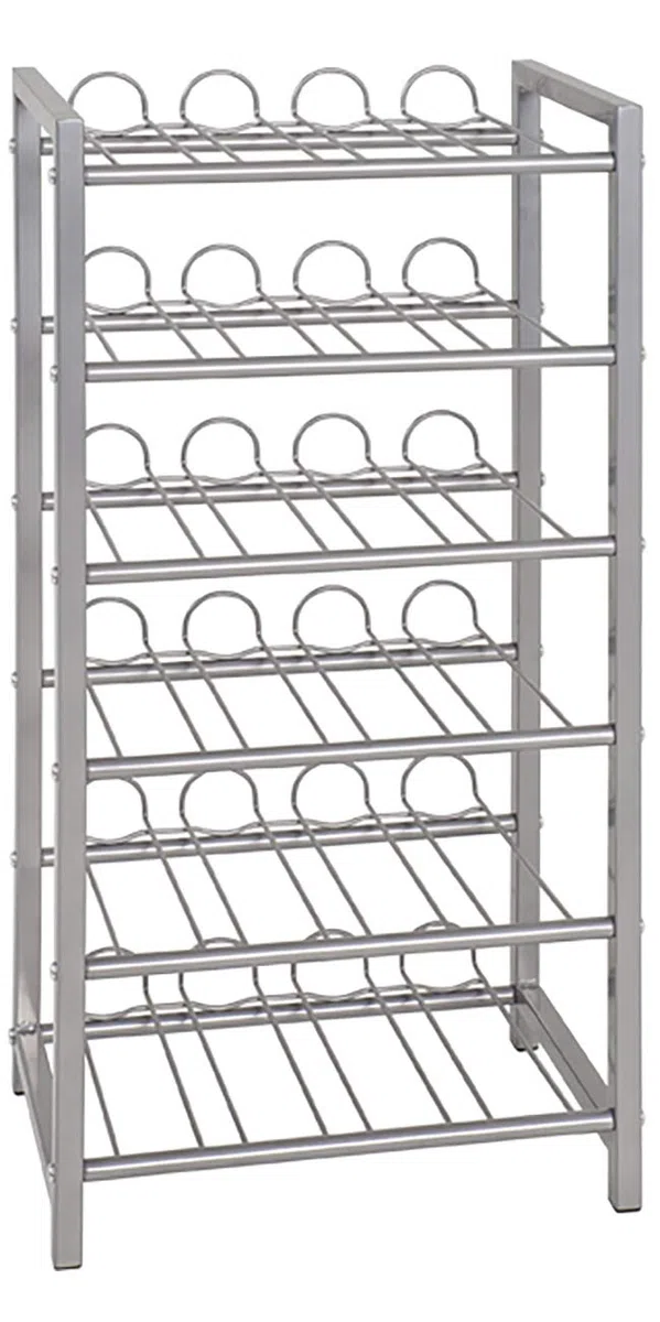 HAKU Botellero Aluminio, Metal, Metal - Dim.: AN 34 cm x AL 72 cm x P 22 cm, Estilo: Moderno