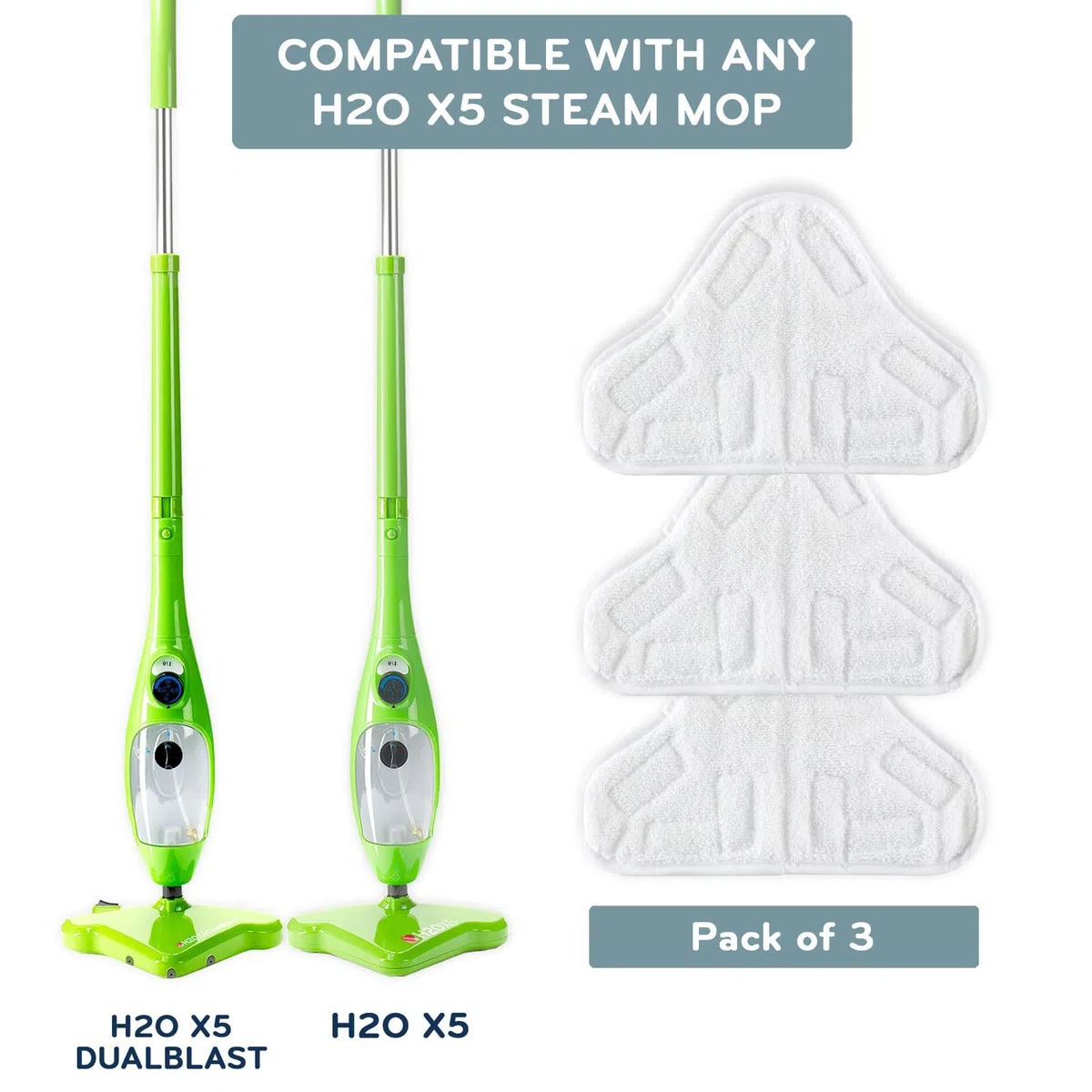 H2O MOP X5 Accessories - Juego de 3 paños