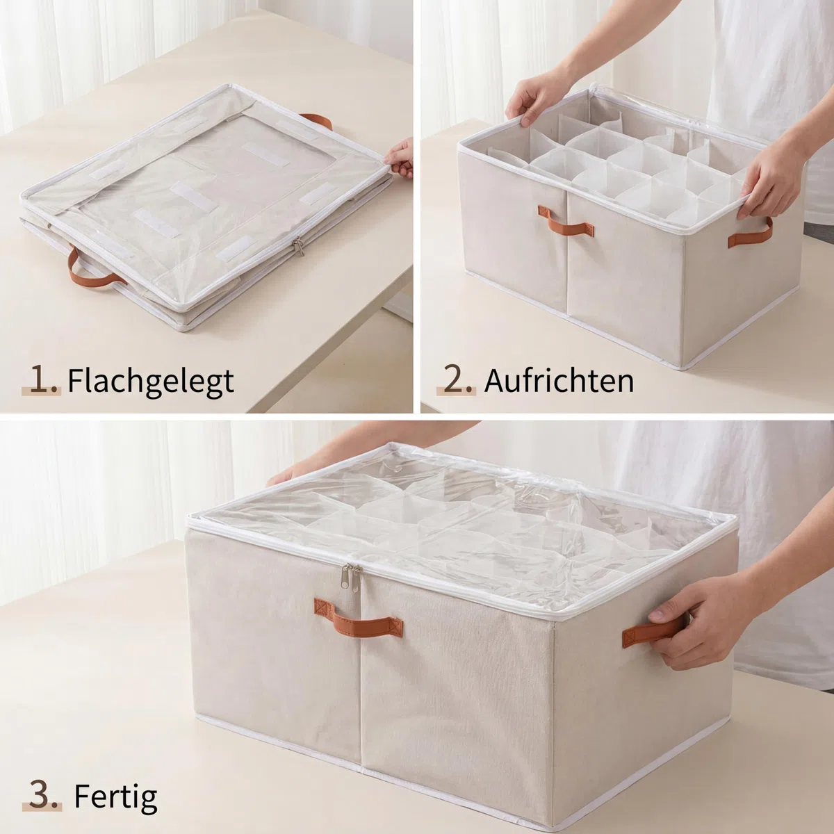 Organizador de zapatos, organizador de zapatos con tapa, cajas de zapatos plegables, divisores ajustables para caja de almacenamiento de zapatos, apto para 16 pares con asas, para