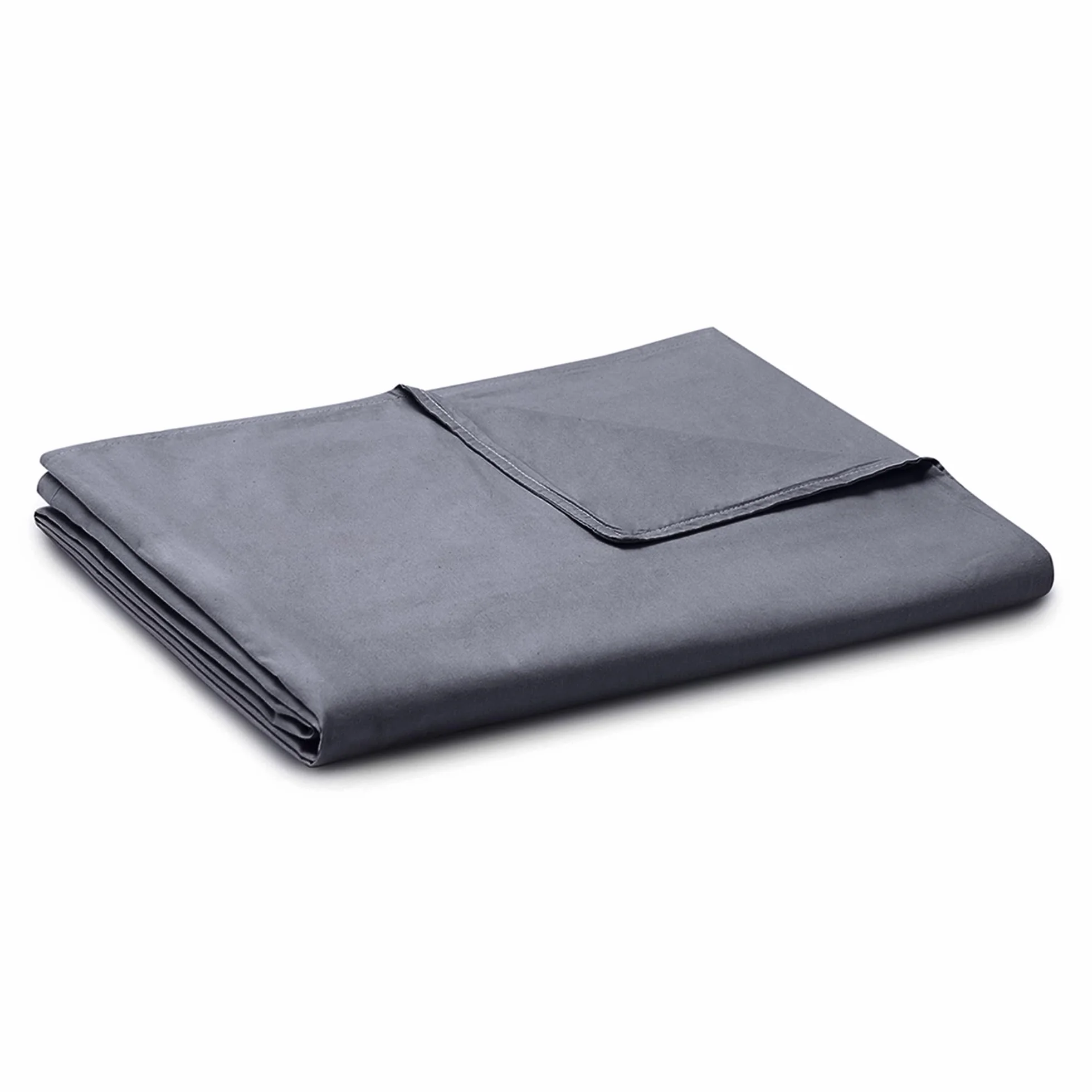 YnM Funda de edredón de algodón para mantas con peso (104 x 152 cm), estampado gris oscuro