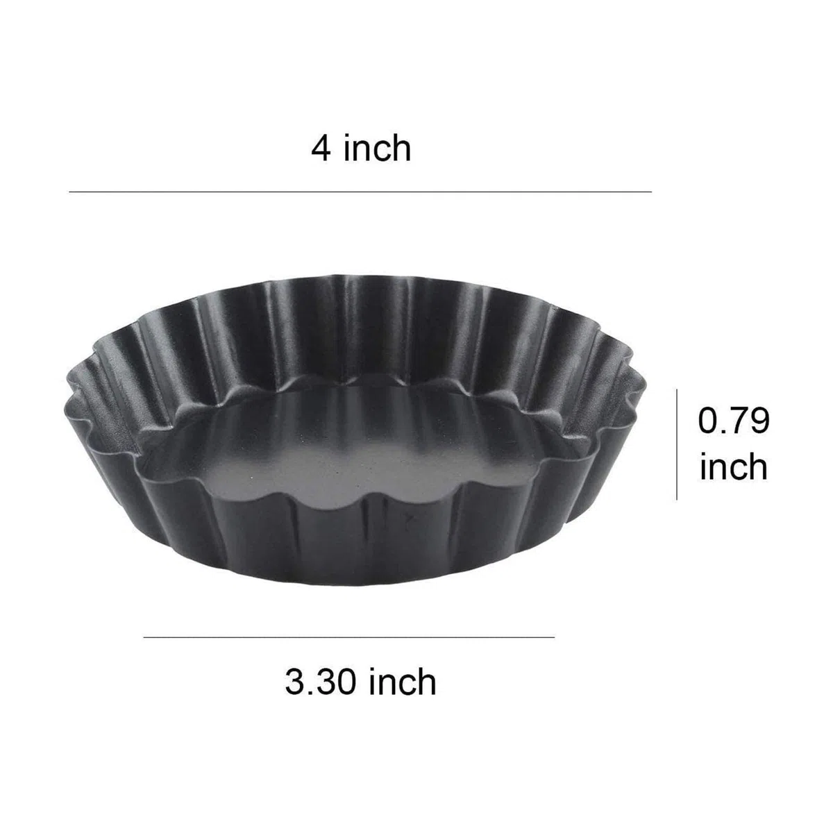 6 Piezas Sartenes Antiadherentes para Quiche, Mini Molde Quiche Antiadherentes Extraíble, Base de Elevación de Acero con Revestimiento Antiadherente, para Tarta, Pizza, Tartas de Queso, Tarta de Huevo