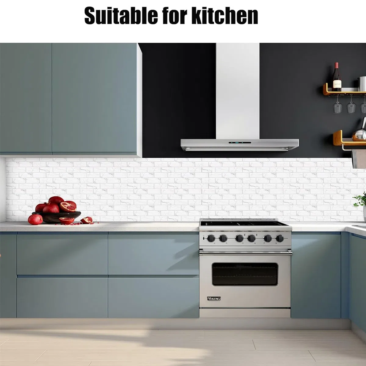 Pegatinas de Baldosas, Adhesivo de Pared Azulejos Adhesivo de Pared PVC Decorativos Adhesivos para Cocina y Baño Ladrillos pared Gris 15 x 30 cm (24 Piezas)