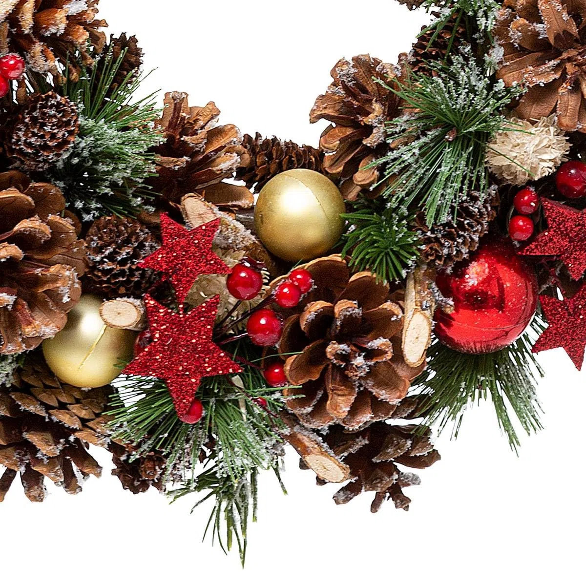 ATMOSPHERA CREATEUR D'INTERIEUR Corona de Navidad Acebo Estrella D 35 cm