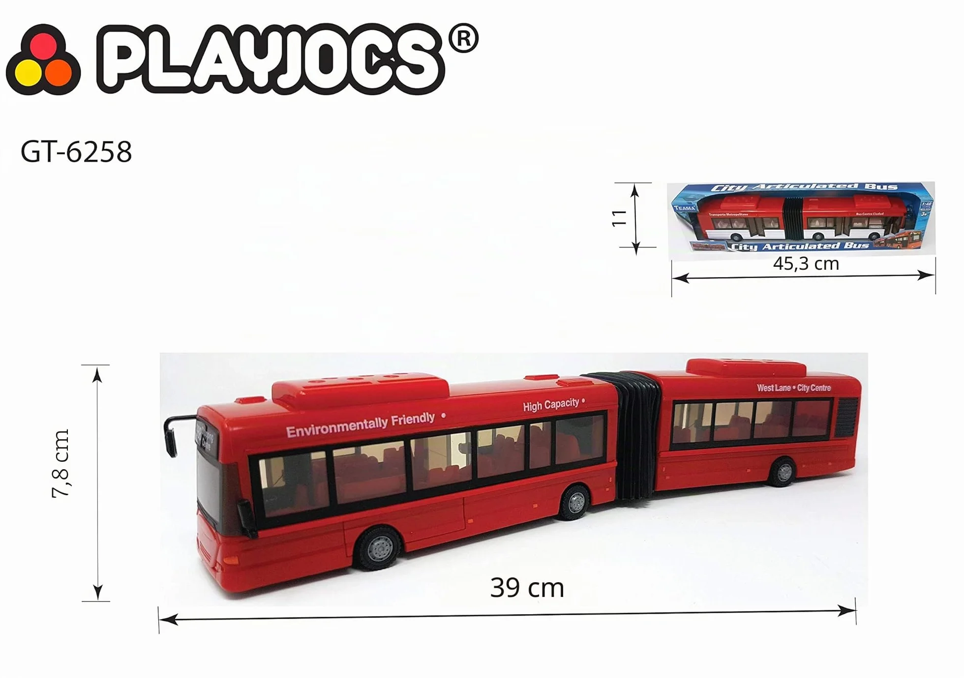 PLAYJOCS Bus Urbano GT-6258 vehículo para niños y coleccionistas