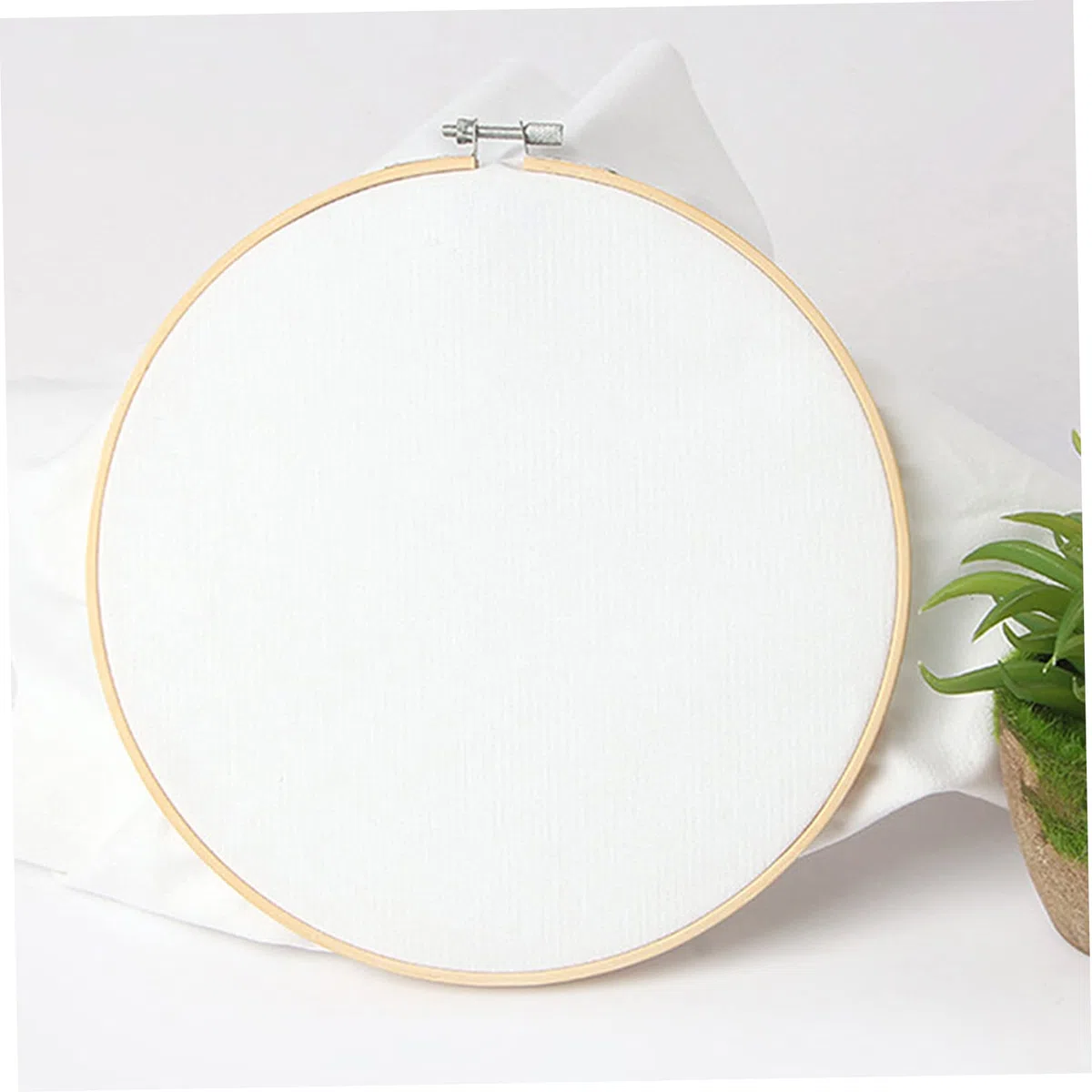DIYEAH Marco de aro de bordado de bambú de 40 cm para proyectos de manualidades, punto de cruz y costura tradicional, anillo ajustable para manualidades y manualidades fáciles
