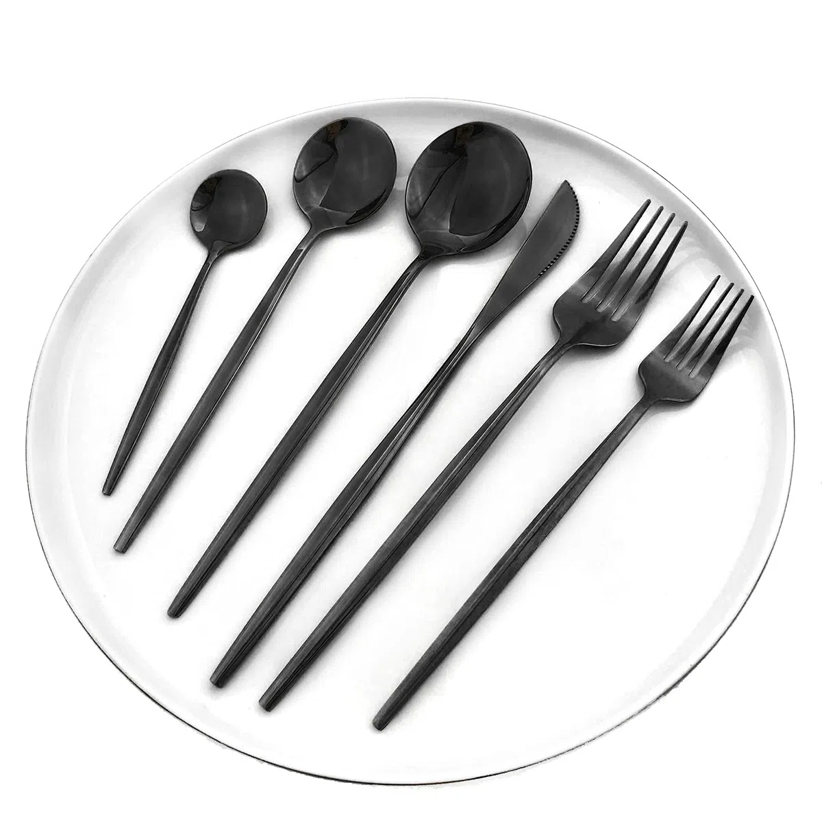 Juego de cubiertos de 36 piezas, de acero inoxidable 18/0, cubiertos de cubiertos de acero inoxidable para el hogar, cocina, fiesta, hotel, restaurante, servicio de boda para 6