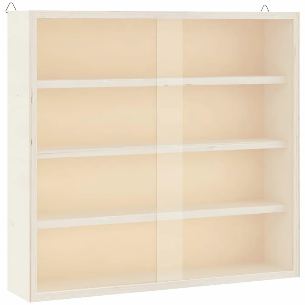 Estante de pared de madera, 40 x 8,5 x 37 cm, con puertas correderas de PET, ahorro de espacio, 4 compartimentos, carga máxima 20 kg, diseño moderno, para salón, dormitorio, pasillo, cocina