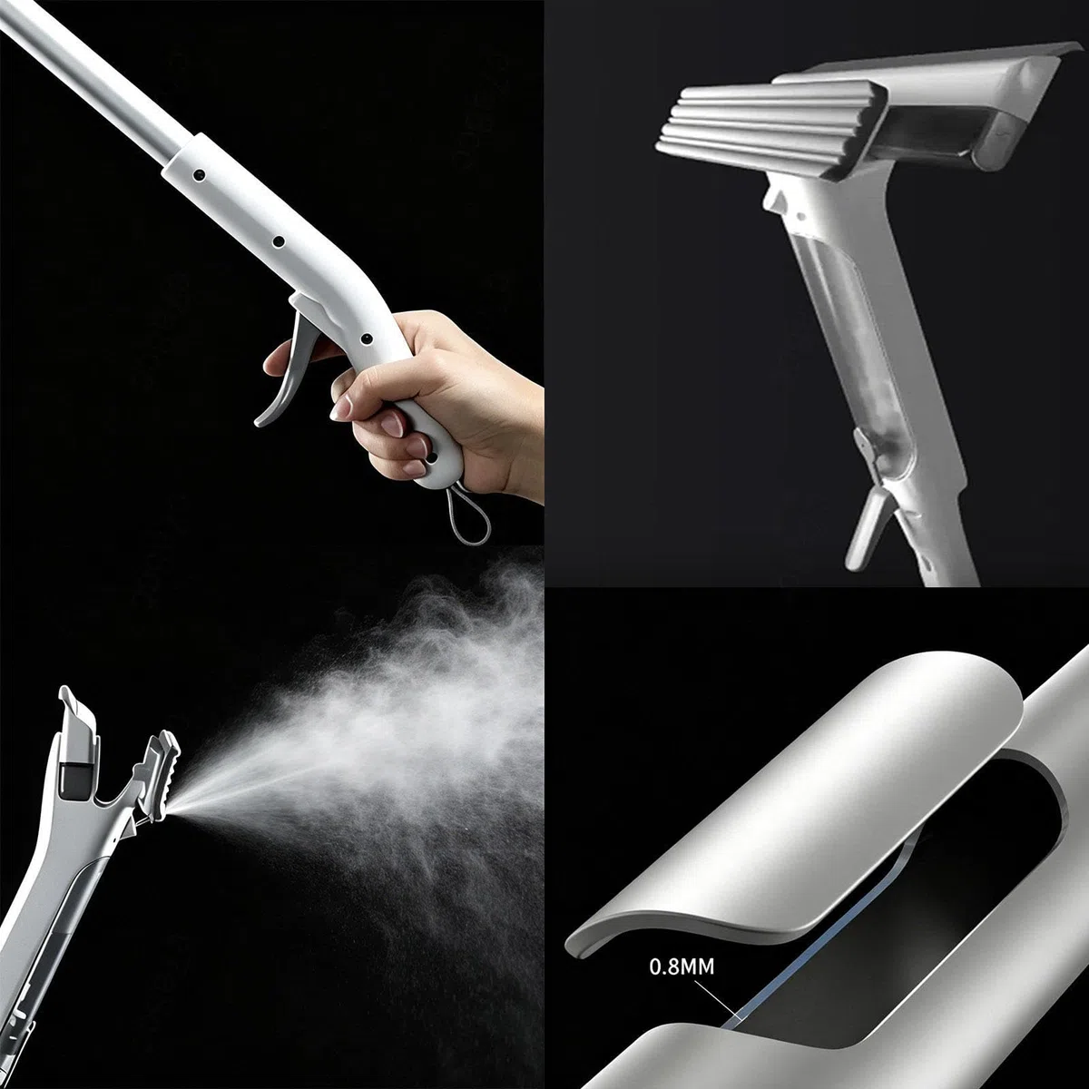 Limpiacristales con Pulverizador de Ventanas con Depósito de Agua Residual Limpiacristales en Spray de Doble Cara Adecuado para Múltiples Escenarios