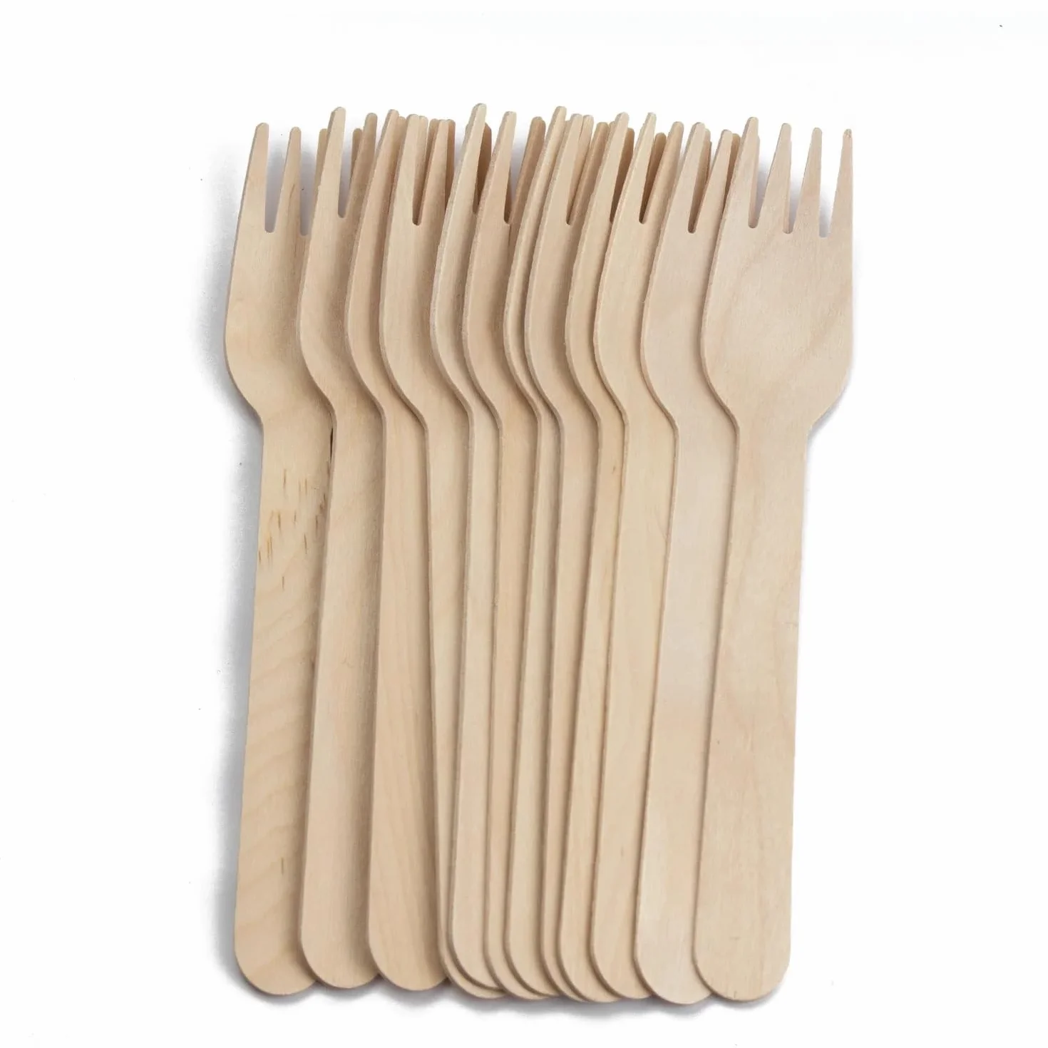 1000 piezas - Juego de cubiertos desechables de madera, cubiertos desechables (200 tenedores, 200 cuchillos, 200 cucharas, 200 mini tenedores y 200 agitadores desechables