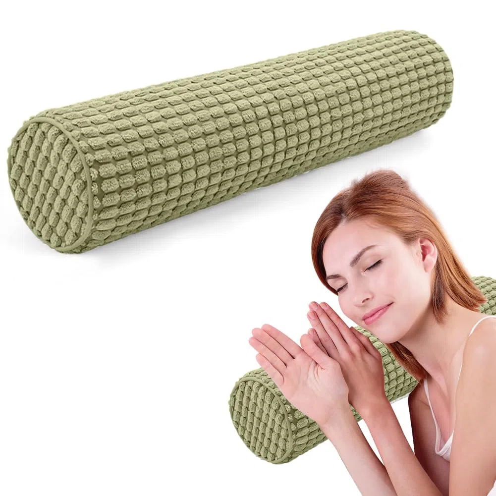 Almohada Cervical y de Cuello 11x45 cm, Almohada Ergonómica de Viaje con Espuma Viscoelástica, Lavable, Cojín Cervical para Dormir, Almohadas Cervicales para Dormir