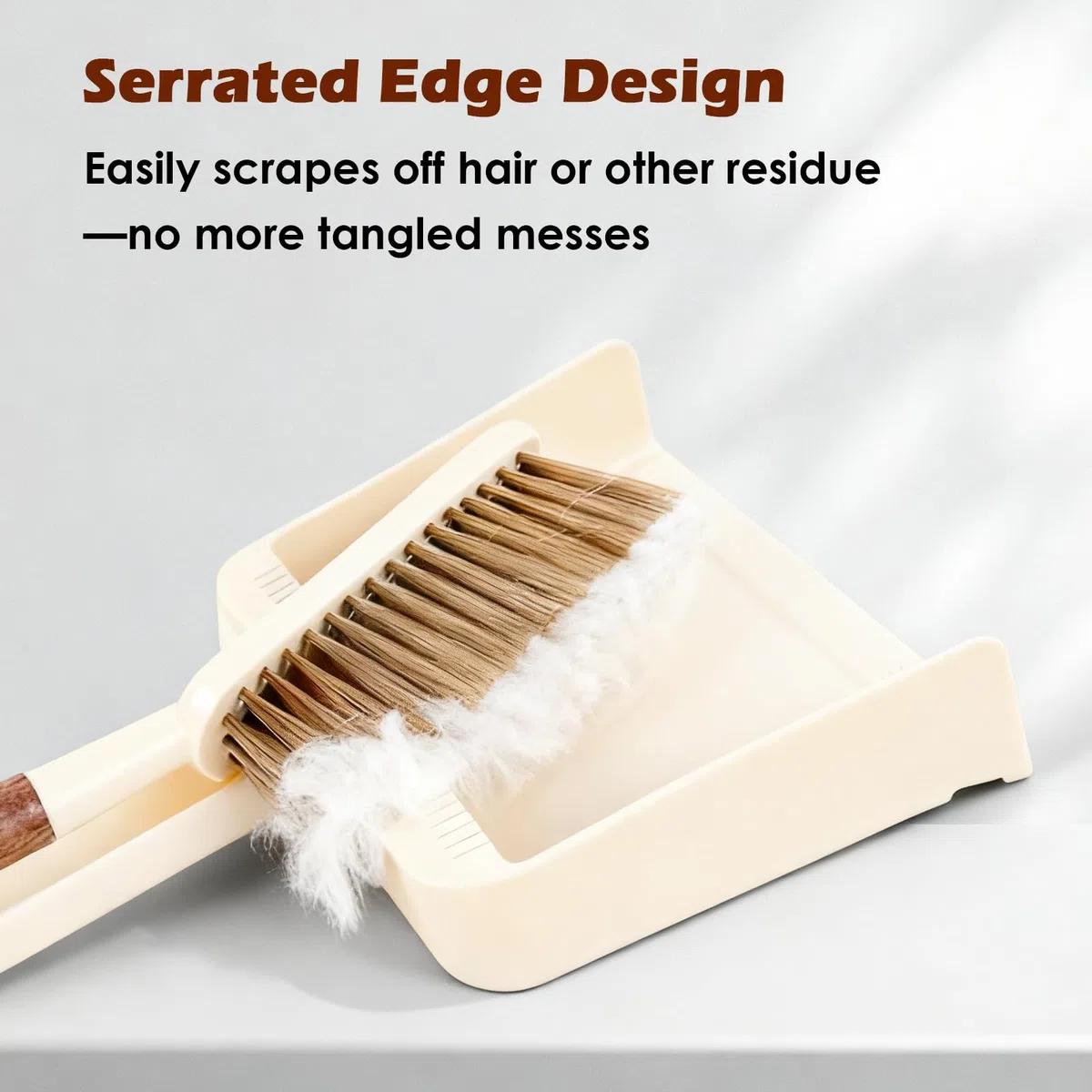 Juego de escoba de mano y recogedor, juego de recogedor pequeño portátil y cepillo con mango de madera de sapele, diseño de dientes, escoba compacta para colgar con recogedor para limpiar