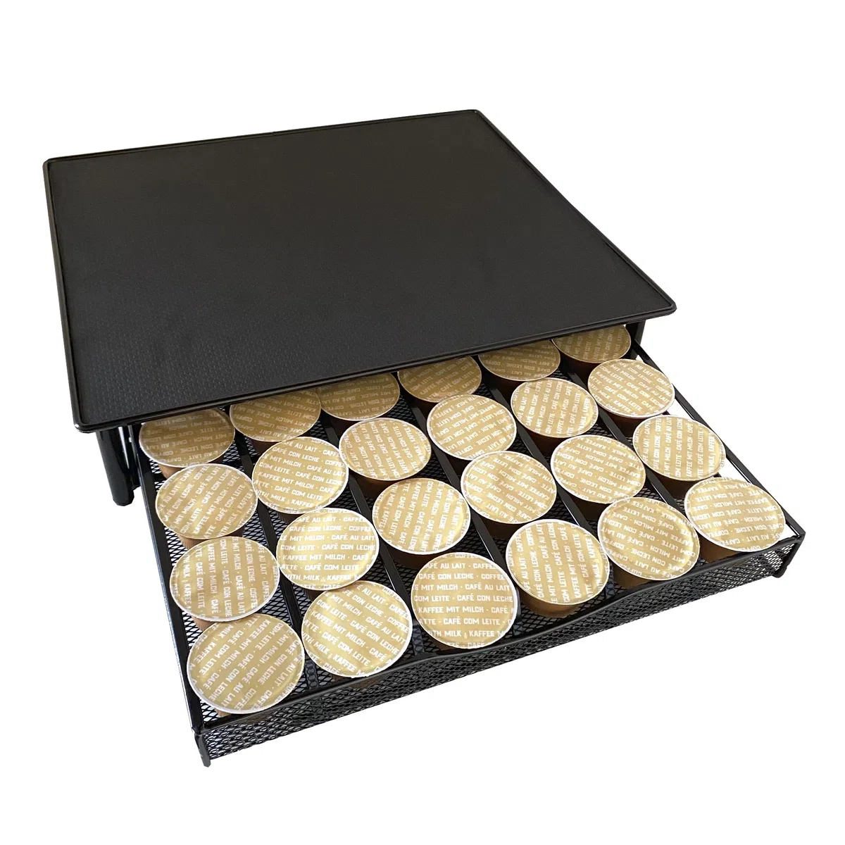 Soporte Organizador Cápsulas Dolce Gusto Nyana Home | Capacidad 36 Capsulas | Compatibilidad Dolce Gusto | Cubierta Metálica | Soporte Metálico | Bandeja Mallada