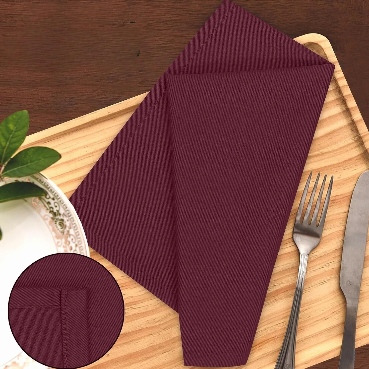 45 x 45 cm, 24 unidades de servilletas de tela, lavables, de algodón, servilletas de mesa, servilletas de tela para fiestas, cumpleaños, cafeterías, restaurantes, cocina, decoración de mesa