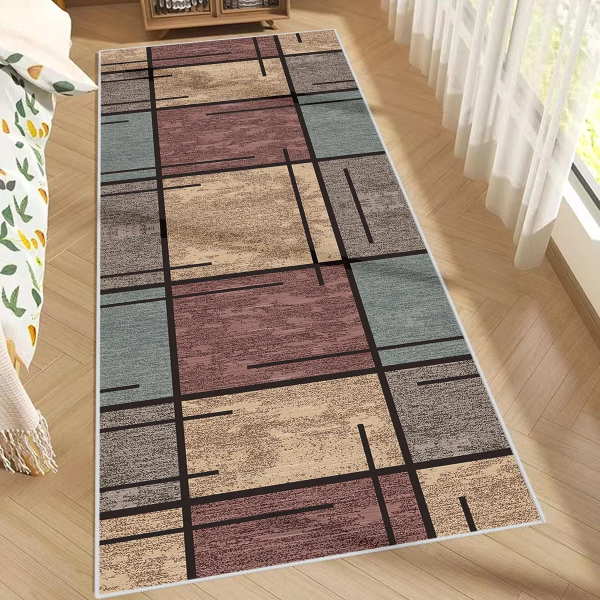 Alfombras de Pasillo Larga Alfombra Cocina Lavable Alfombra Corredor Antideslizante Alfombras de área Absorbente Alfombra Lavadero Pasillo Alfombrilla para Entrada Comedor 40 x 140 cm