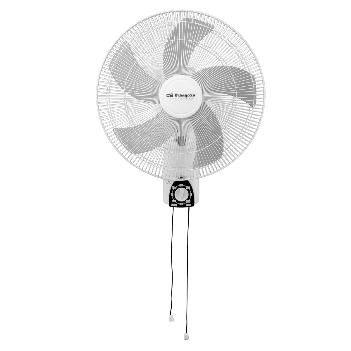 Orbegozo WF 1040 Ventilador de Pared 45W, 40cm con 3 Modos de Funcionamiento y 3 Velocidades, 5 Aspas Curvas, Diseño Aerodinámico Silencioso, Ahorro Espacio Interior