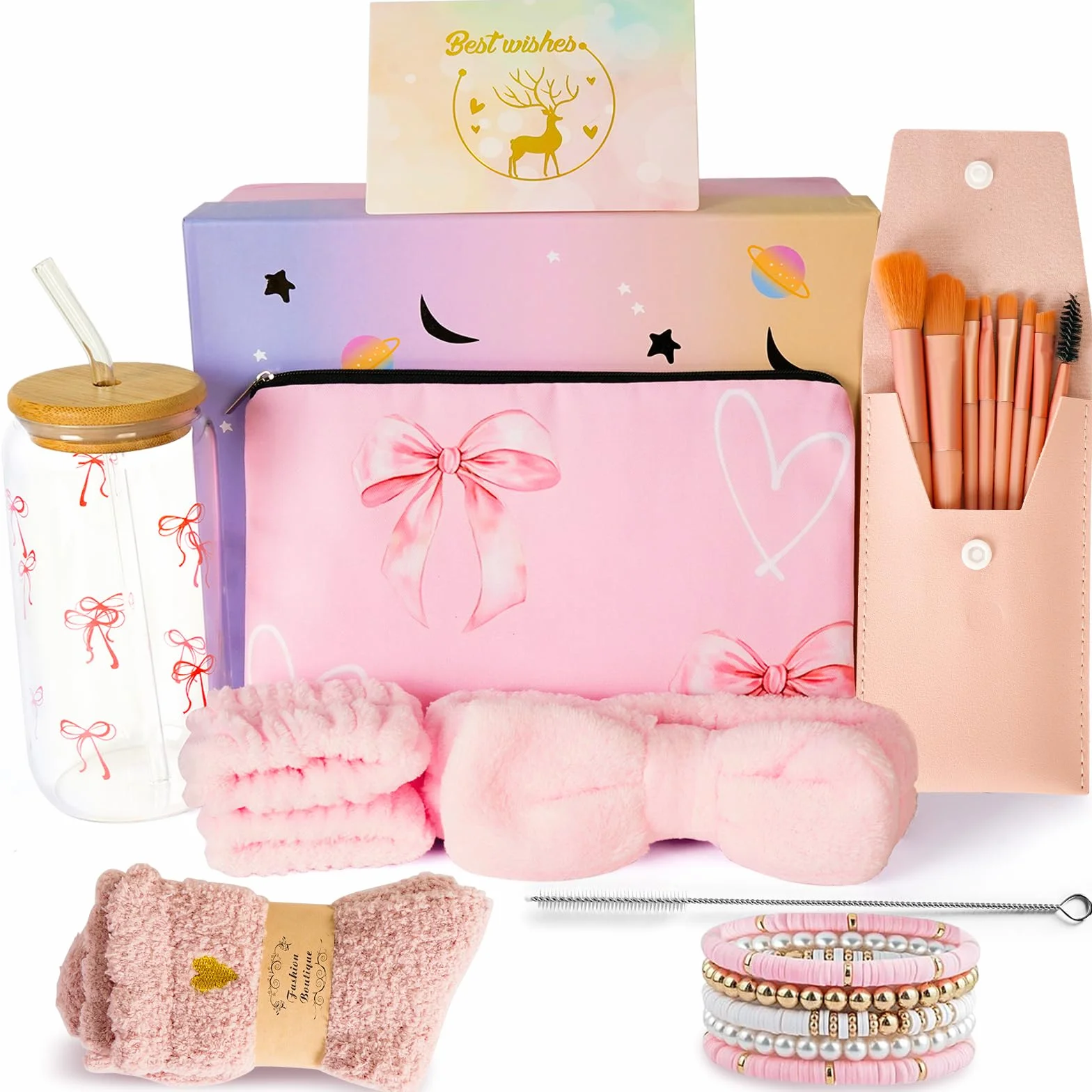 LURICO Regalos para niñas adolescentes 9 10 11 12 13 14 15 16 años regalo regalo de cumpleaños de la escuela con taza, pincel de maquillaje
