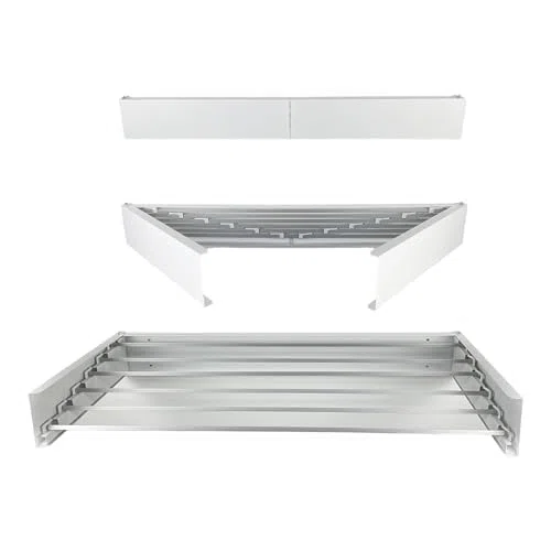 Tendedero Plegable de Pared Mikomika - Diseño Compacto y Retráctil con 30 kg de Capacidad - Ideal para Interior y Exterior, Ahorra Espacio (Blanco)