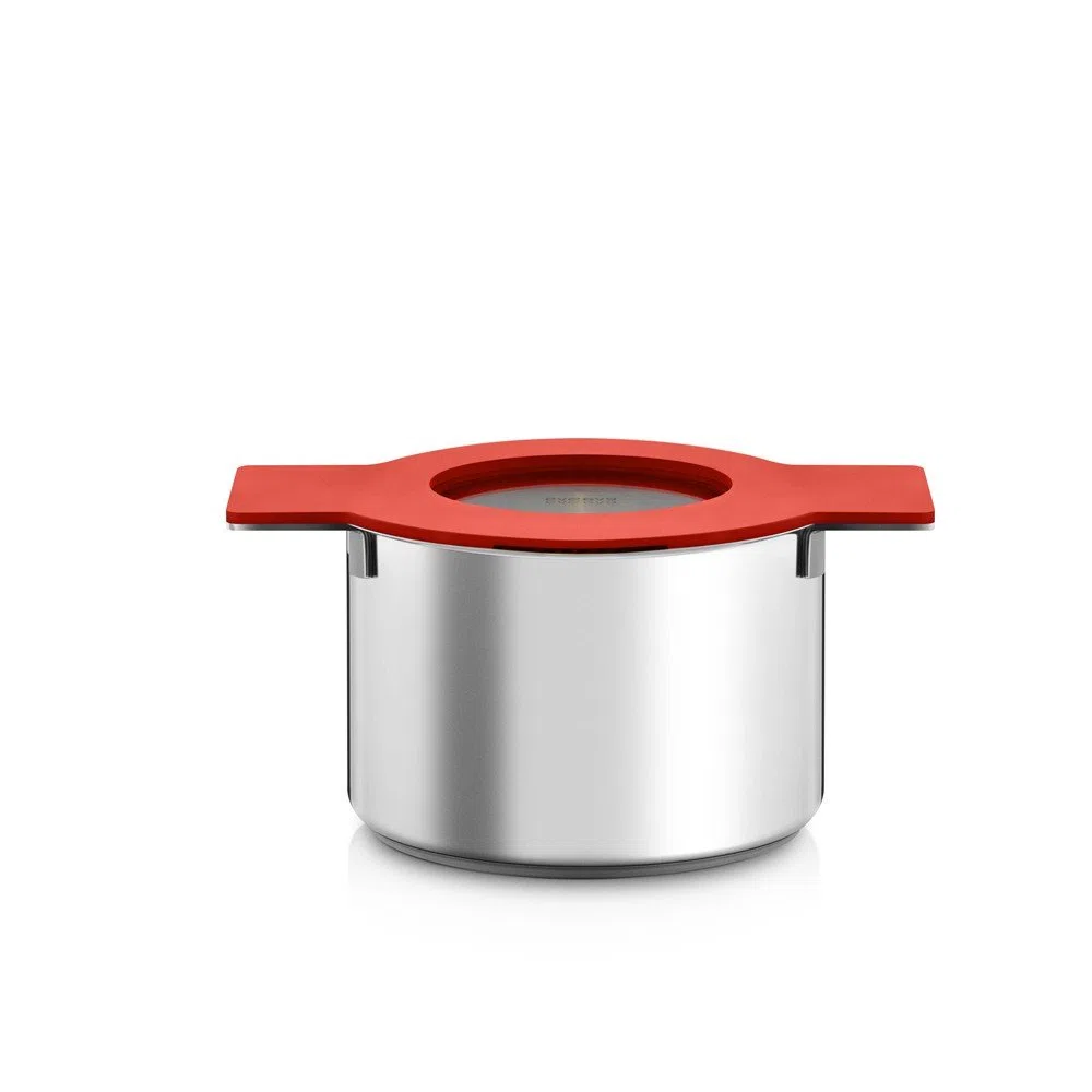 Eva Solo 256832 Olla, Acero Inoxidable, Compatible con cocinas de inducción, 3 litros, Diámetro 18 cm, Gravity, Rojo
